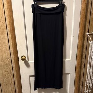 ⭐️ 2/$12 No Boundaries Black Fold-Over Waist Maxi Skirt - Women